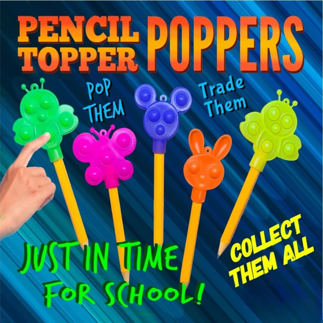 Pencil Topper Poppers 2" Capsules