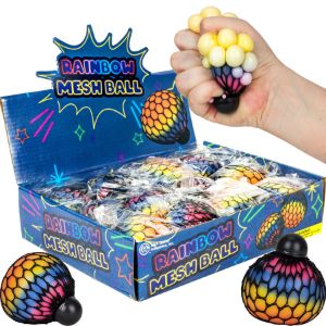 Rainbow Mesh Ball 2.5in (12pcs) - Image 2