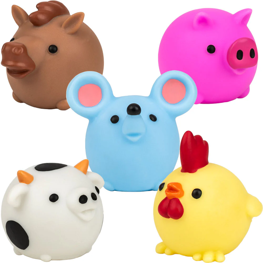 Round Farm Animals 2in