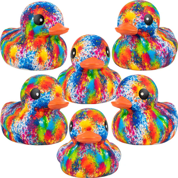 Rubber Deluxe Splash Ducks 6in (12pcs)