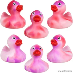 Rubber Marble Color Ducks 2in (50pcs) - Image 2