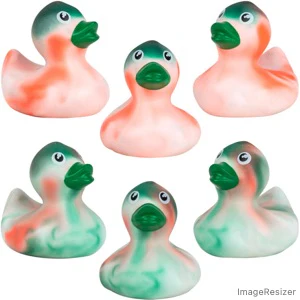 Rubber Marble Color Ducks 2in (50pcs) - Image 4