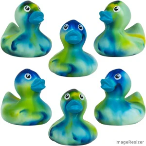 Rubber Marble Color Ducks 2in (50pcs) - Image 5