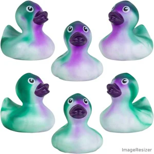 Rubber Marble Color Ducks 2in (50pcs) - Image 7