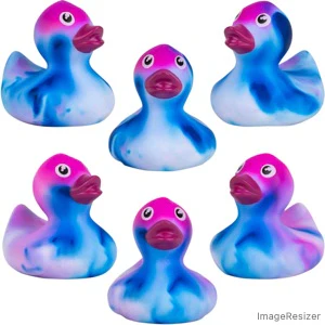 Rubber Marble Color Ducks 2in (50pcs) - Image 9