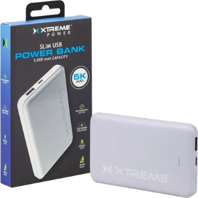 Slim Power Bank 5000mAh-White (1ct.)