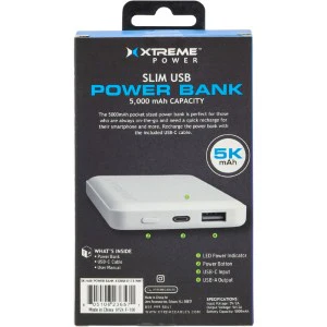 Slim Power Bank 5000mAh-White (1ct.) - Image 3
