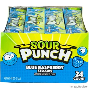 Sour Punch® Straws Blue Raspberry (24pcs) - Image 3