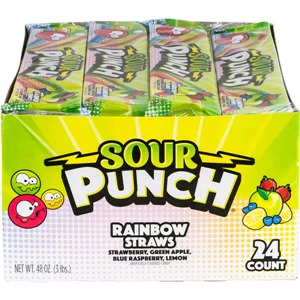 Sour Punch® Straws Rainbow (24pcs) - Image 3