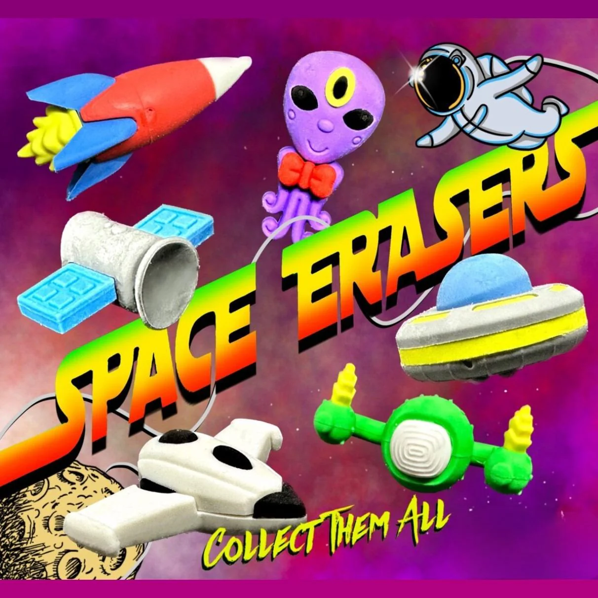 Space Erasers 2" Capsules