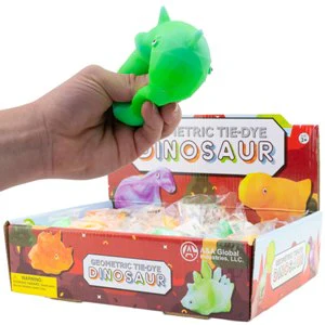 Squeeze Geometric Tie Dye Dinosaurs (12pcs) - Image 2