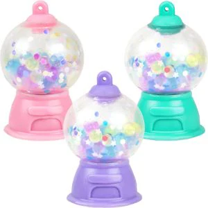 Squeezy Gumball Machine with Beads 2.5in Asst (24pcs) - Image 2