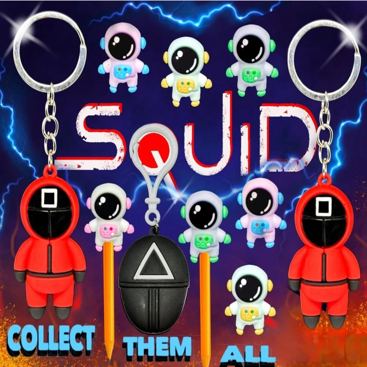 Squid Pencils Toppers 2" Capsules