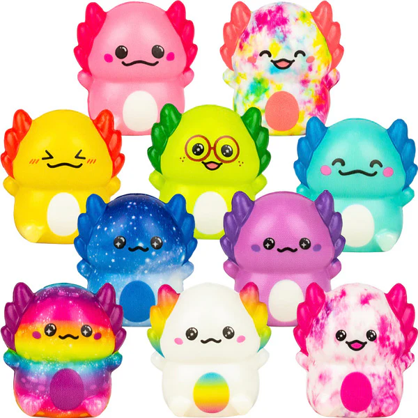Squishy Axolotl 2in Asst (50pcs)
