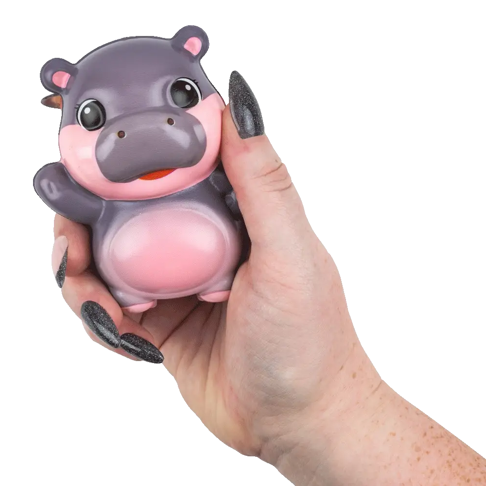Squishy Bagged 4in Hippo (12pcs) - Image 3