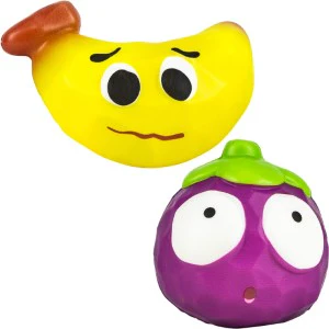 Squishy Bagged Geometric Fruit 4in Asst (12pcs) - Image 5