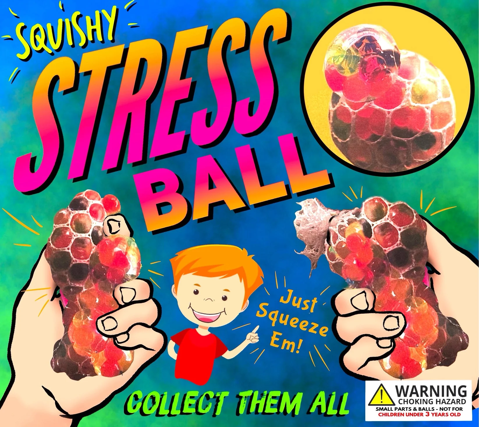 Stressballs in Nets 2" Capsules