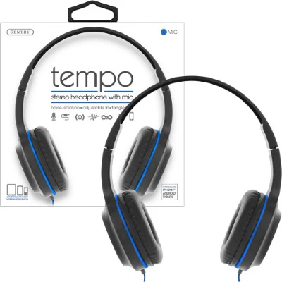 Tempo Stereo Headphones-Blue (1ct.)