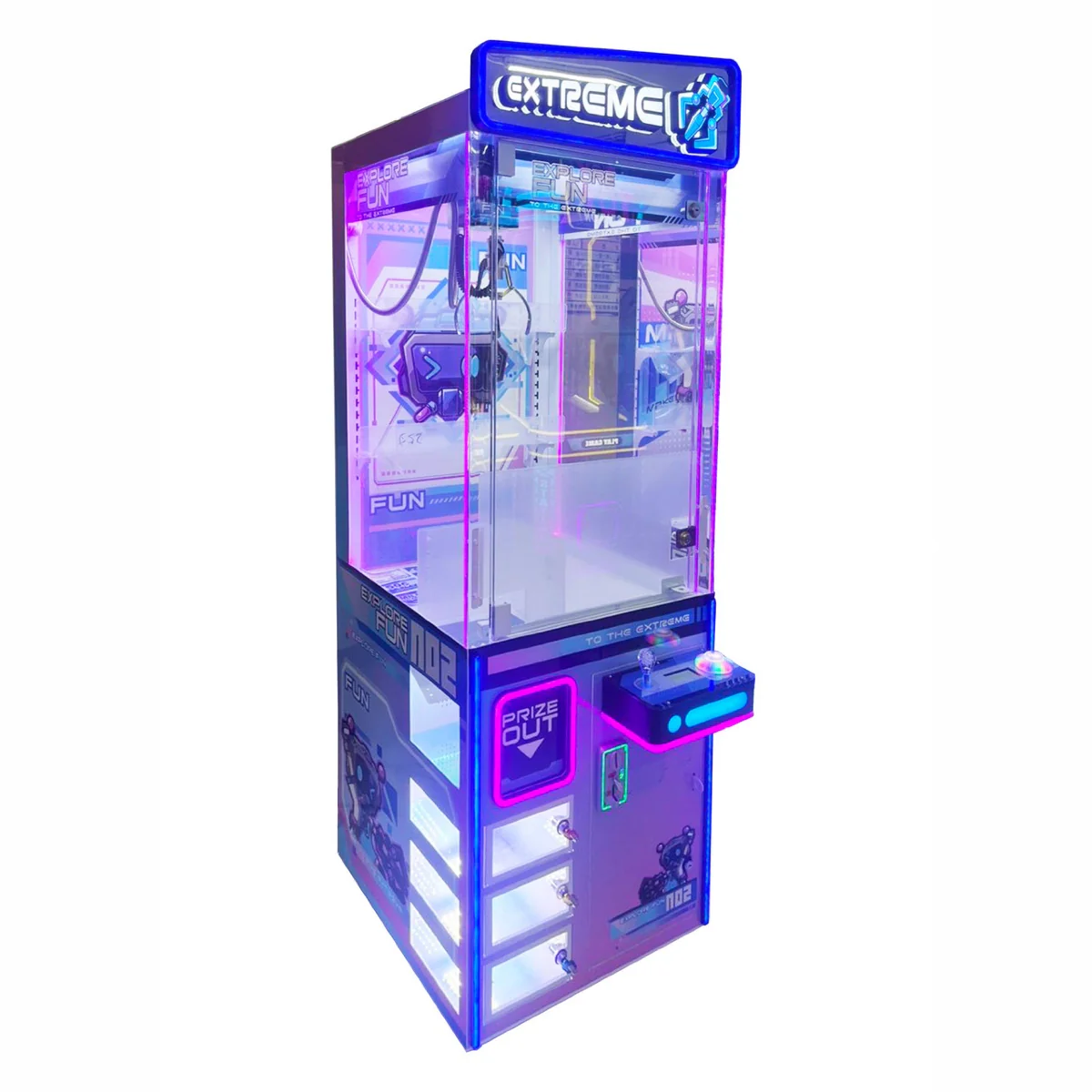 To the Extreme 25" Claw Machine w/ Locker Boxes - Image 2