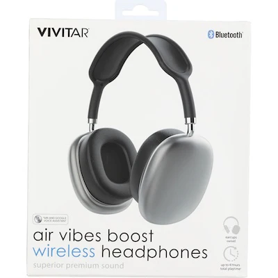 Vivitar Air Vibes Boost Headphone Black/Gray (1ct.)