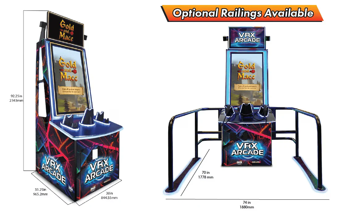 VRX Gold and Mace Virtual Reality Arcade Game - Image 5