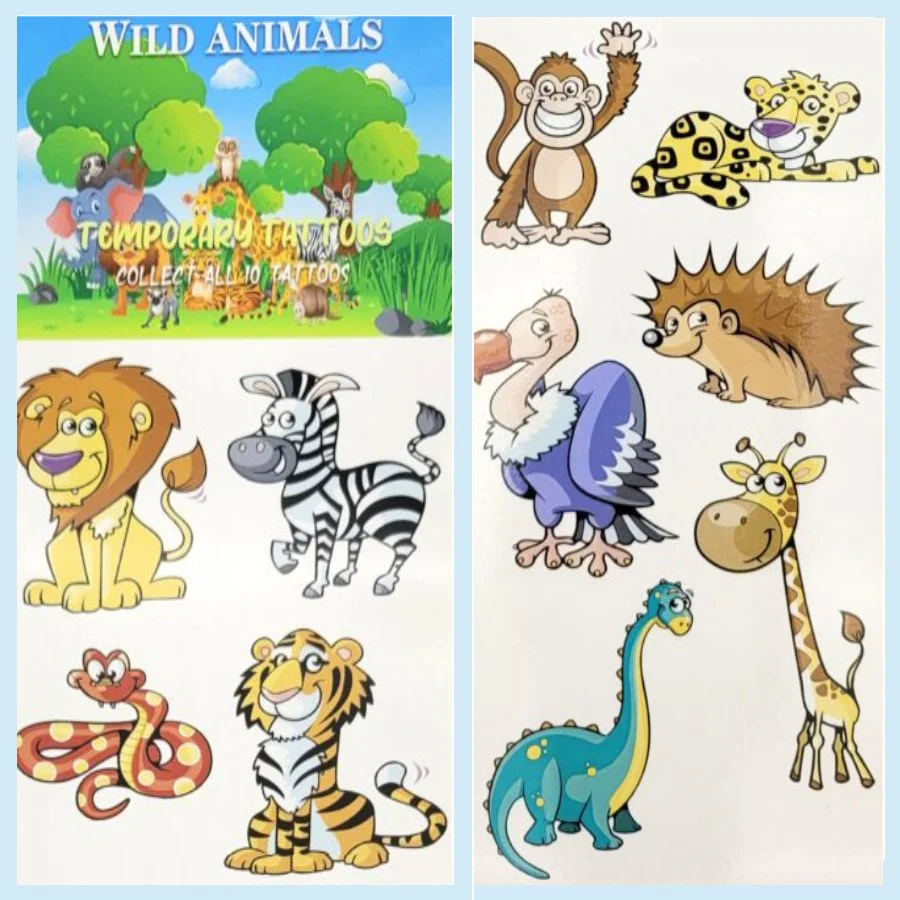Wild Animal Temporary Tattoo