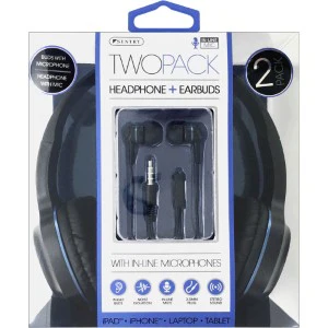 Wired Headphones and Earbuds 2pk-Blue - Image 2