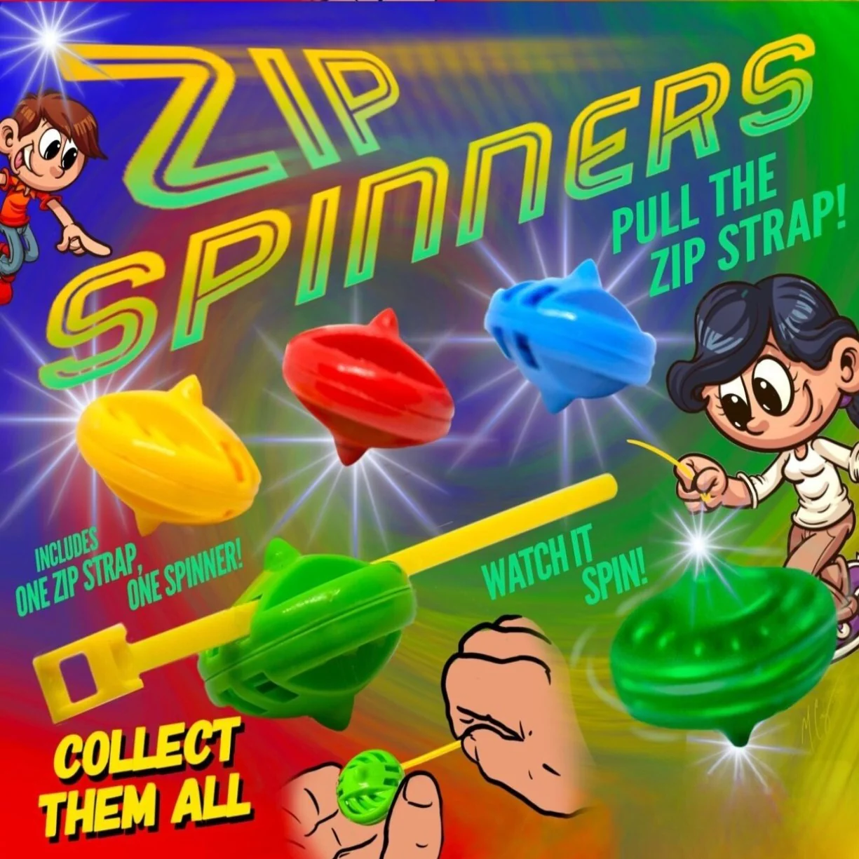 Zip Spinners 2" Capsules